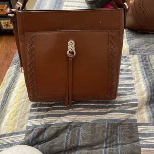 Brighton Brown Crossbody Bag with Silver Accent